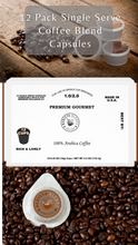 Load image into Gallery viewer, 12 Pack Single Serve Coffee Capsules
